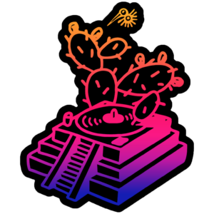 XICANOS ON WAX GRADIENT STICKER 3"